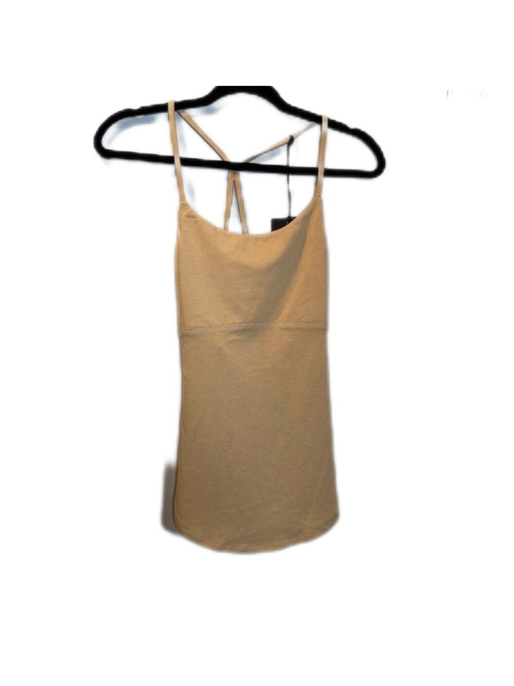 Chaser tank top cross back straps beige